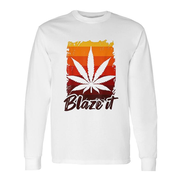 Funny Marijuana For Men Blaze It 420 Gift Long Sleeve T-Shirt