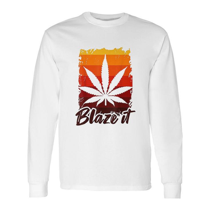 Funny Marijuana For Men Blaze It Long Sleeve T-Shirt