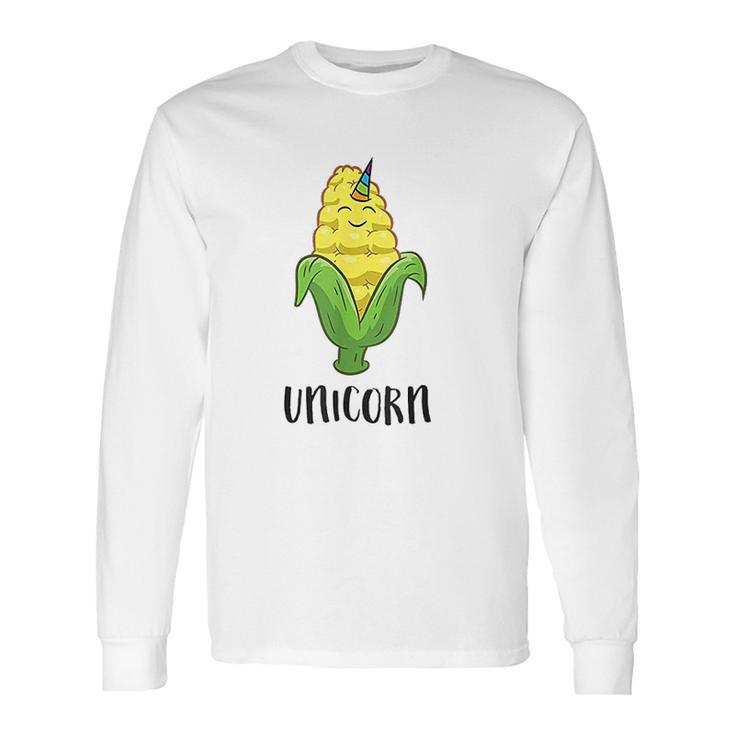 Funny Uni Corn Unicorn Corn Lovers Corn Farmer Long Sleeve T-Shirt