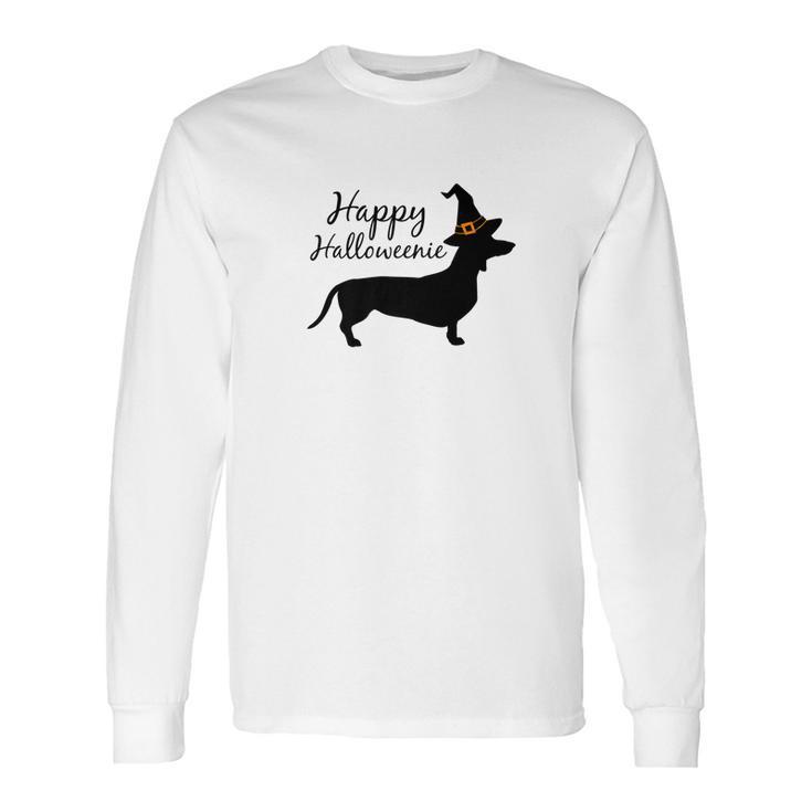 Happy Halloweenie Dachshund Wiener Dog Halloween Tee Long Sleeve T-Shirt