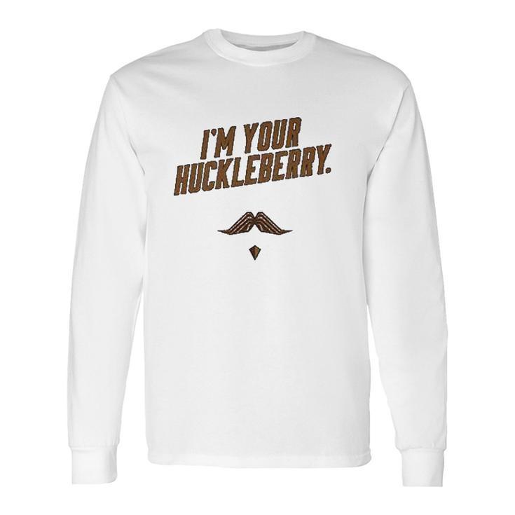 Im Your Huckleberry Western Quote Funny Vintage Long Sleeve T-Shirt