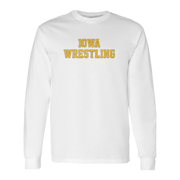 Iowa Hawkeyes Block Iowa Wrestling Long Sleeve T-Shirt