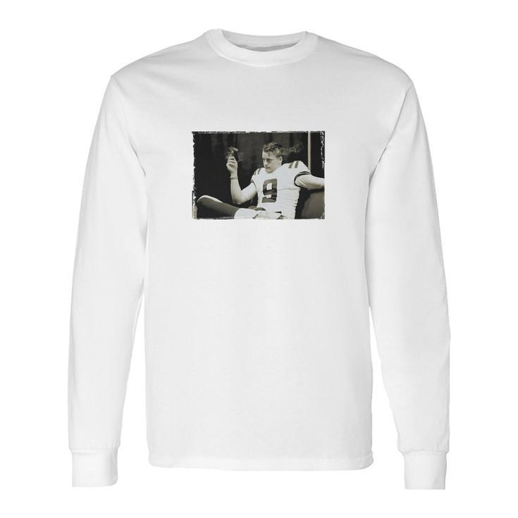 Joe Burrow Cigar Smoking Long Sleeve T-Shirt