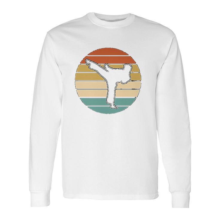 Karate Martial Arts Silhouette Youth Long Sleeve T-Shirt