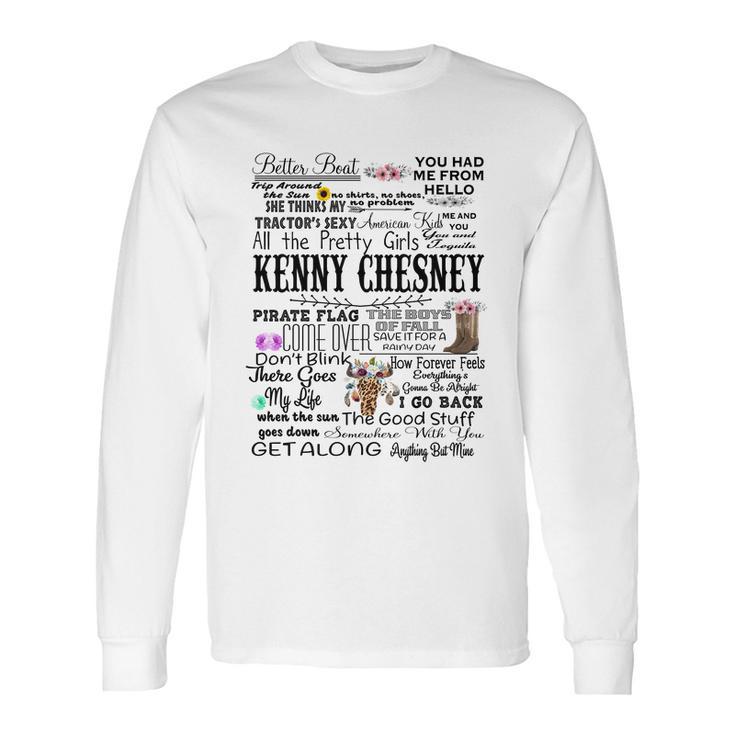 Kenny Chesney Lyrics Tshirt Raglan Music Lyrics Long Sleeve T-Shirt