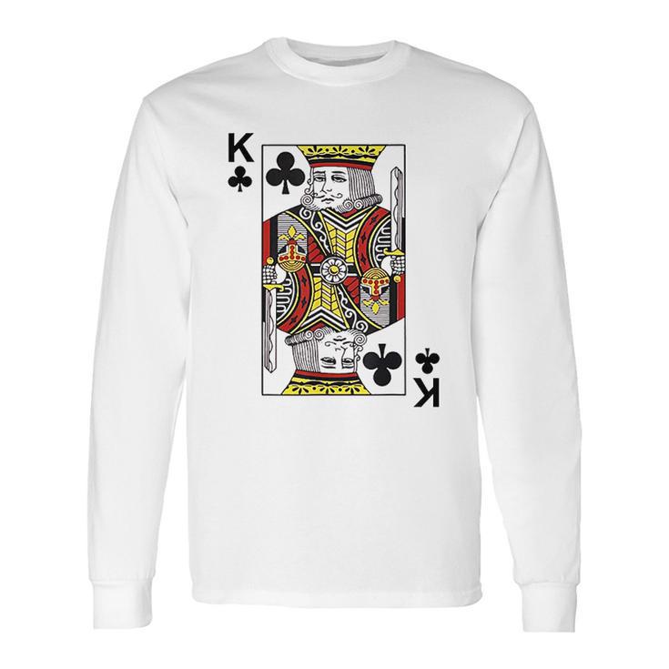 - King Of Clubs Blackjack Cards Poker 21 Long Sleeve T-Shirt