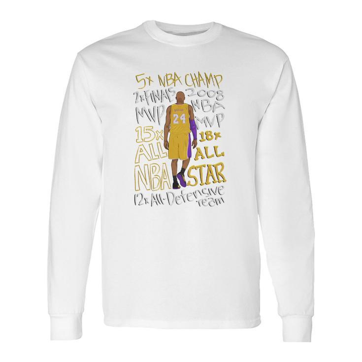 Kobe Bryant Accolades T-Shirt Long Sleeve T-Shirt