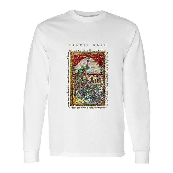 Laurel Skye Peacock Mosaic Art Long Sleeve T-Shirt