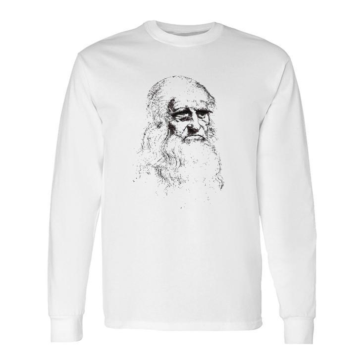 Leonardo Da Vinci Portrait Art Long Sleeve T-Shirt