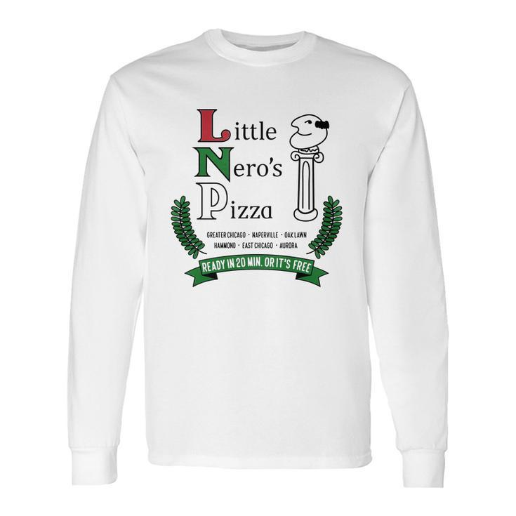 Little Neros Pizza White Tee T-Shirt Long Sleeve T-Shirt