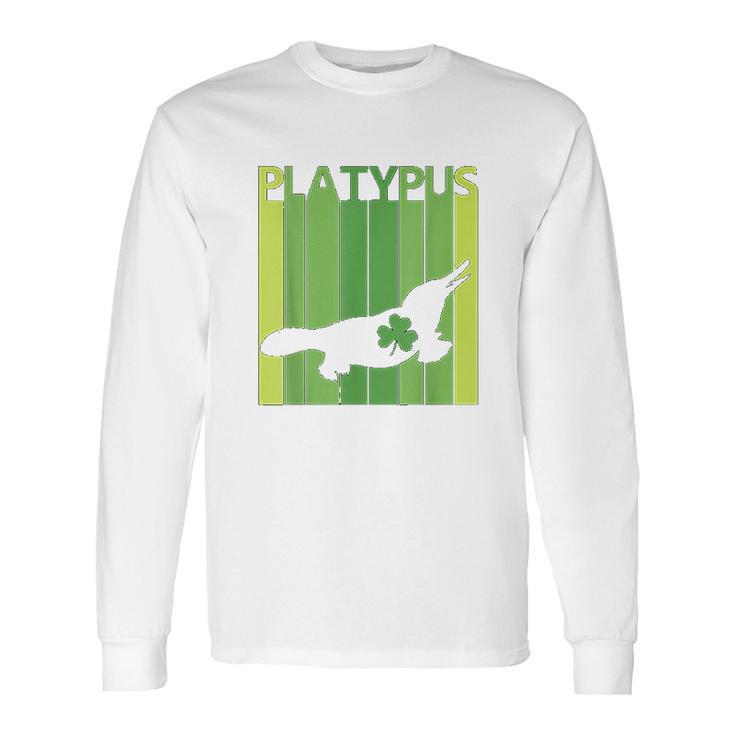 Lucky Platypus St Patricks Day Irish Gift Long Sleeve T-Shirt