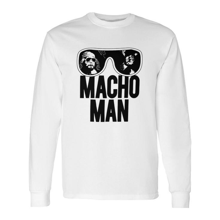 Macho Man Wrestler Ooold School Purple Long Sleeve T-Shirt