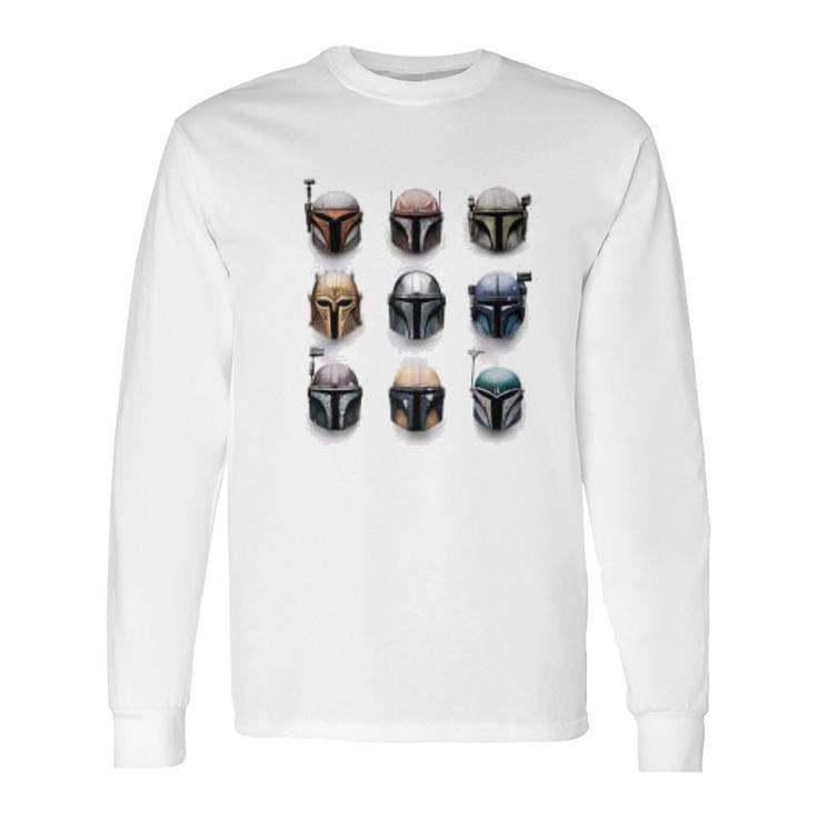 The Mandalorian Battle Worn Helmets Long Sleeve T-Shirt