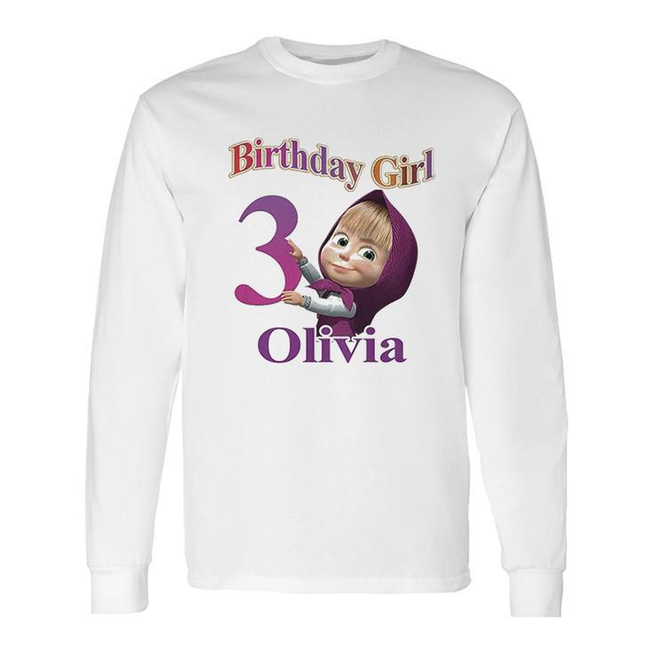 Masha And Bear Birthday Masha And Bear Family Birthday Masha Birthday Masha Party Masha And Bear Party Long Sleeve T-Shirt