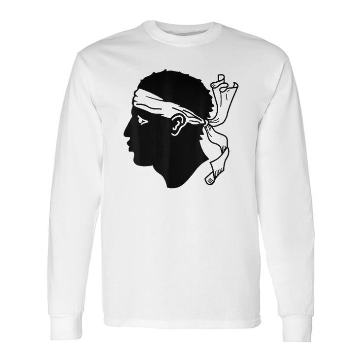 Maure Moors Head Sardinia Corsica Graphic Long Sleeve T-Shirt