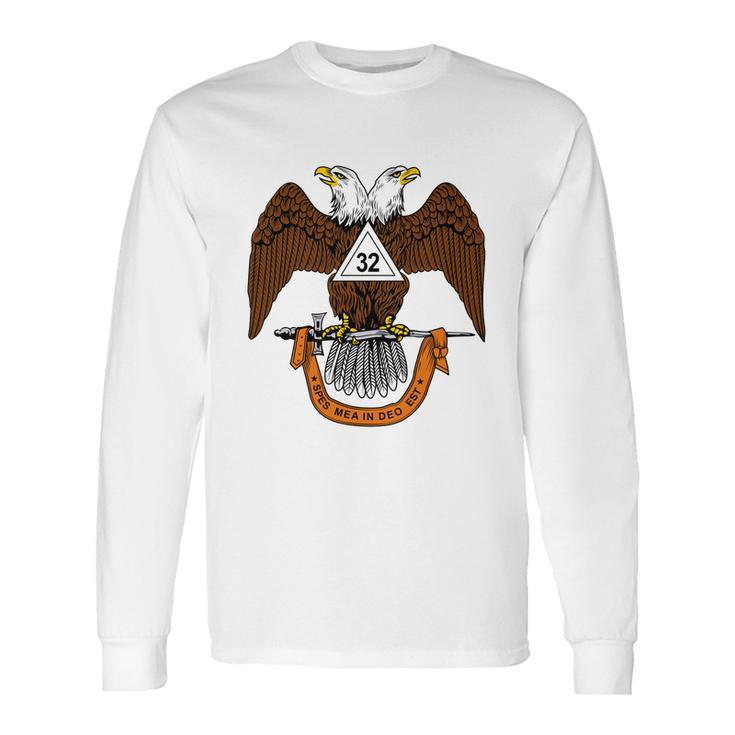 Mens 32Nd Degree Mason Masonic Scottish Rite Down Long Sleeve T-Shirt