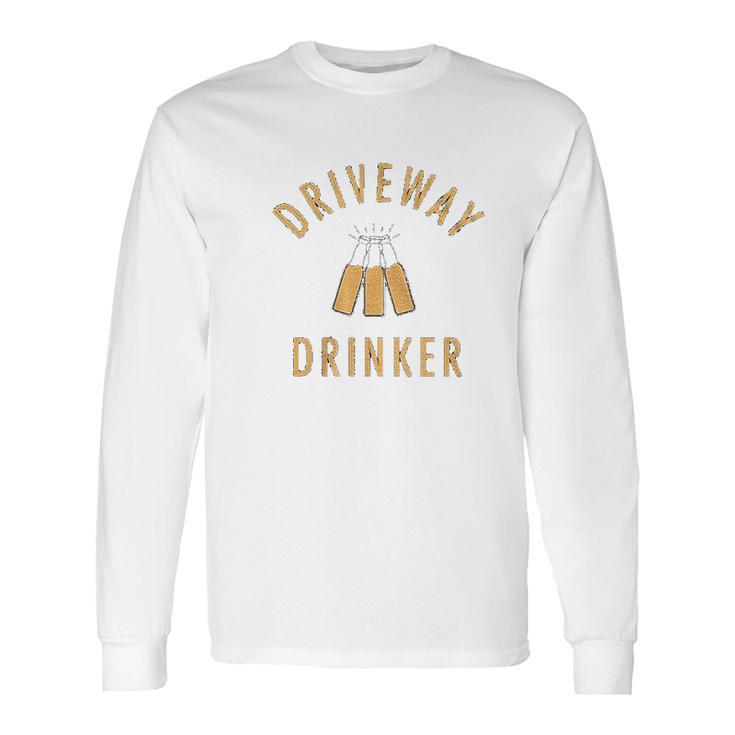 Mens Driveway Social Distancing Long Sleeve T-Shirt