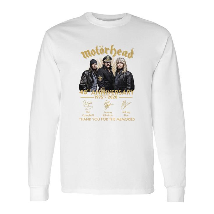 Motorhead 45Th Anniversary 1975-2020 Signatures Shirt Long Sleeve T-Shirt