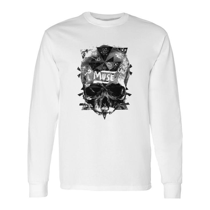 Muse Washed Out Skull The 2Nd Law Tshirt Long Sleeve T-Shirt