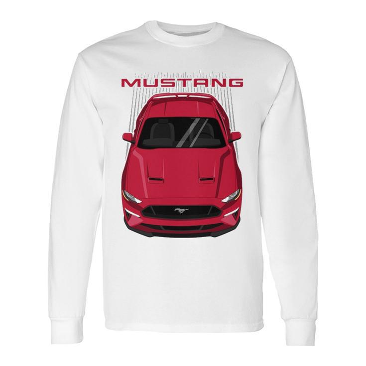 Mustang Gt 2018 To 2019   Ruby Red Long Sleeve T-Shirt