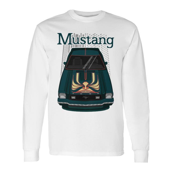 Mustang King Cobra 1978   Aqua Metallic Long Sleeve T-Shirt