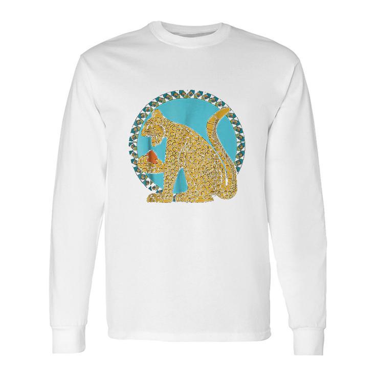 Native American Indian Aztec Mayan Jaguar Long Sleeve T-Shirt