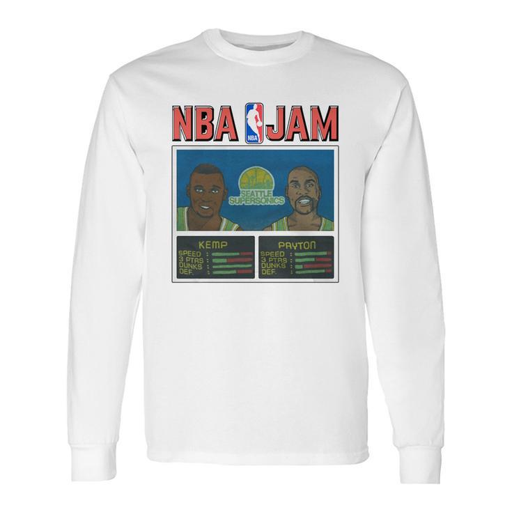 Nba-Jam-Seattle-Supersonics---Pine-L Long Sleeve T-Shirt