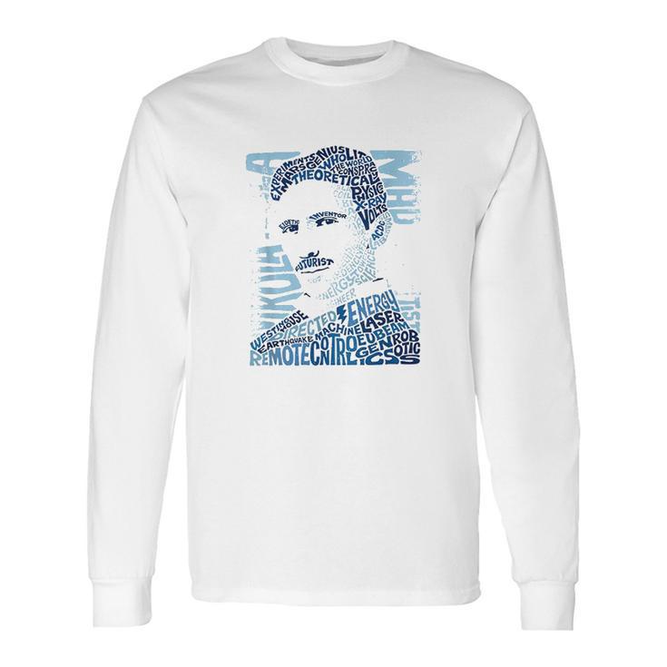 Nikola Tesla Illustration Long Sleeve T-Shirt