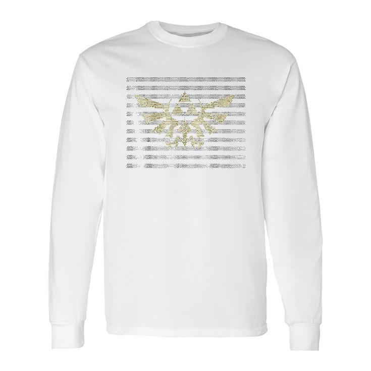 Nintendo Zelda Hylian Triforce Dot Pattern Graphic Long Sleeve T-Shirt