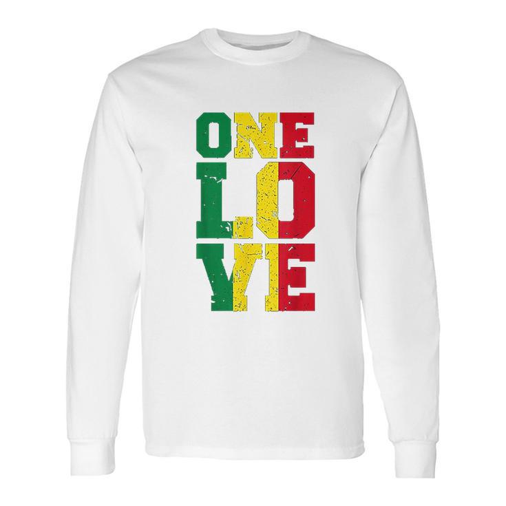 One Love Rasta Reggae Gift Long Sleeve T-Shirt