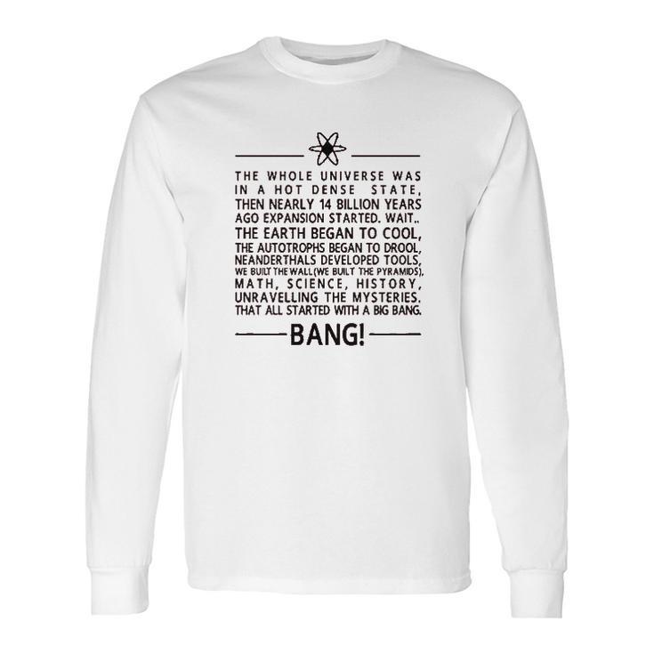 Theory Theme Song Bazinga Sheldon Cooper Leonard Scienc Long Sleeve T-Shirt