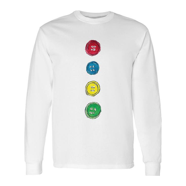 Pete The Cat Petes Buttons Long Sleeve T-Shirt