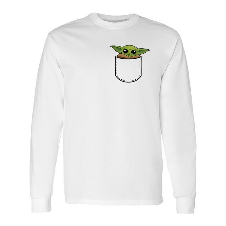 Pocket Baby Yoda Long Sleeve T-Shirt