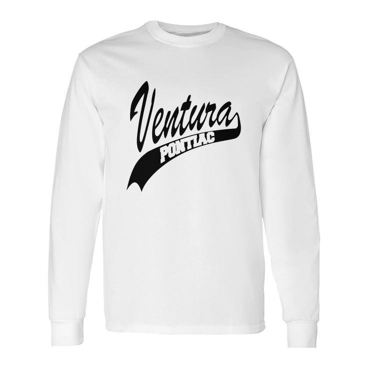 Pontiac Ventura - White Outline Long Sleeve T-Shirt