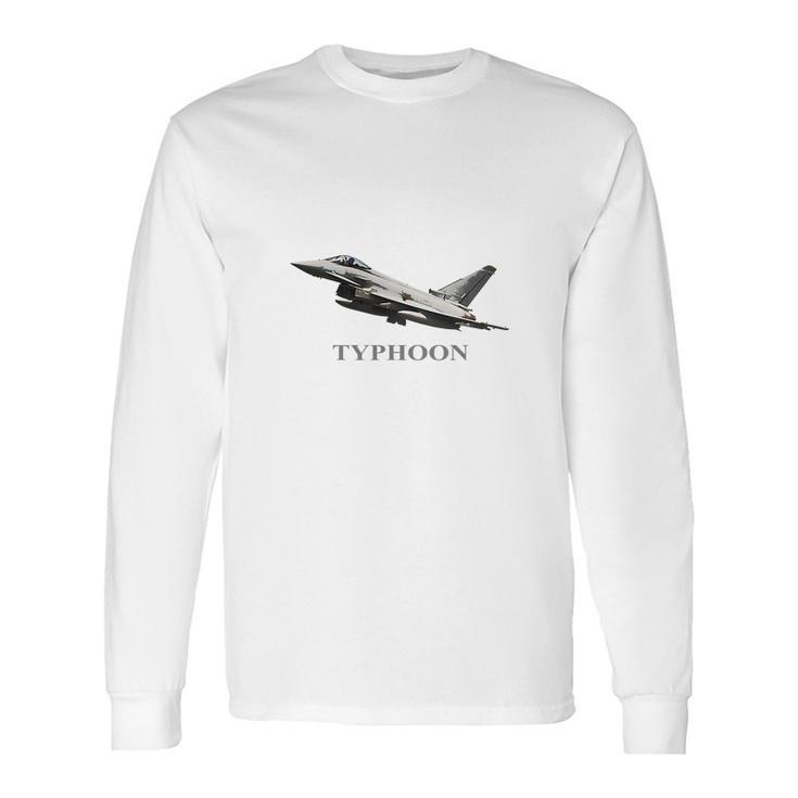 Raf Typhoon T Shirt Fighter Plane Eurofighter Long Sleeve T-Shirt