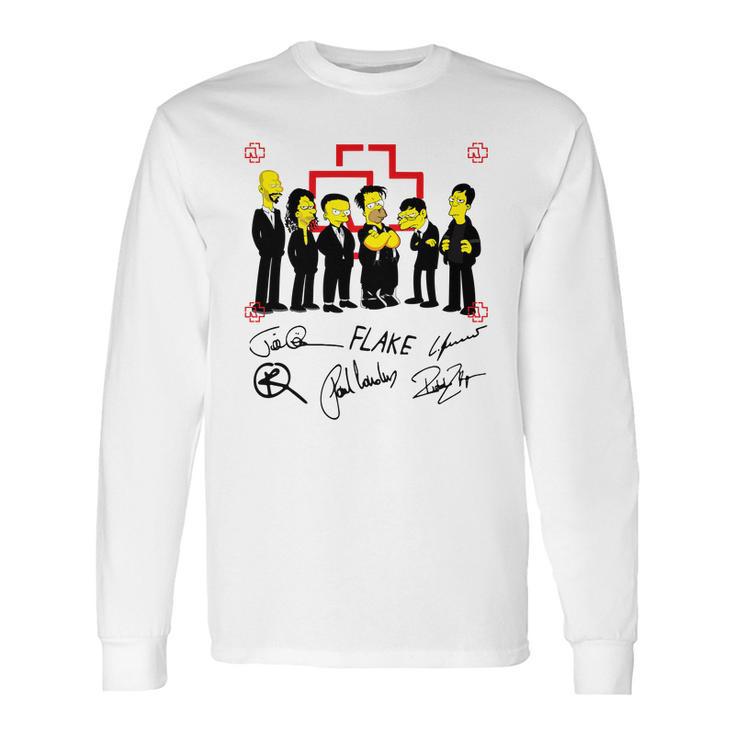 Rammstein Simpsons Flake Signatures Shirt Mf Long Sleeve T-Shirt