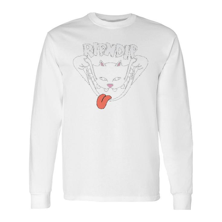 Rip & Dip With Cute Cats- Pet Day T- Long Sleeve T-Shirt