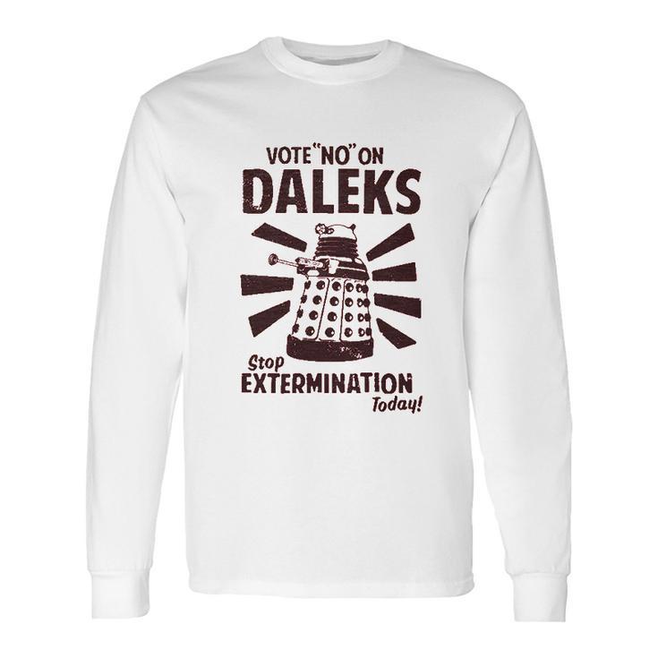 Ripple Junction Doctor Who Vote No To Daleks Adult Long Sleeve T-Shirt