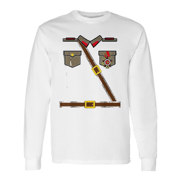 Russian Soldier Costume  Ussr Communist Socialist Halloween Long Sleeve T-Shirt