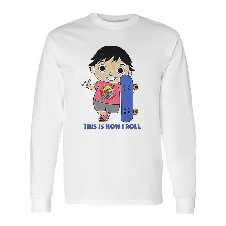 Ryans World Skater Ryan Little Boys Juvenile Kids Long Sleeve T-Shirt