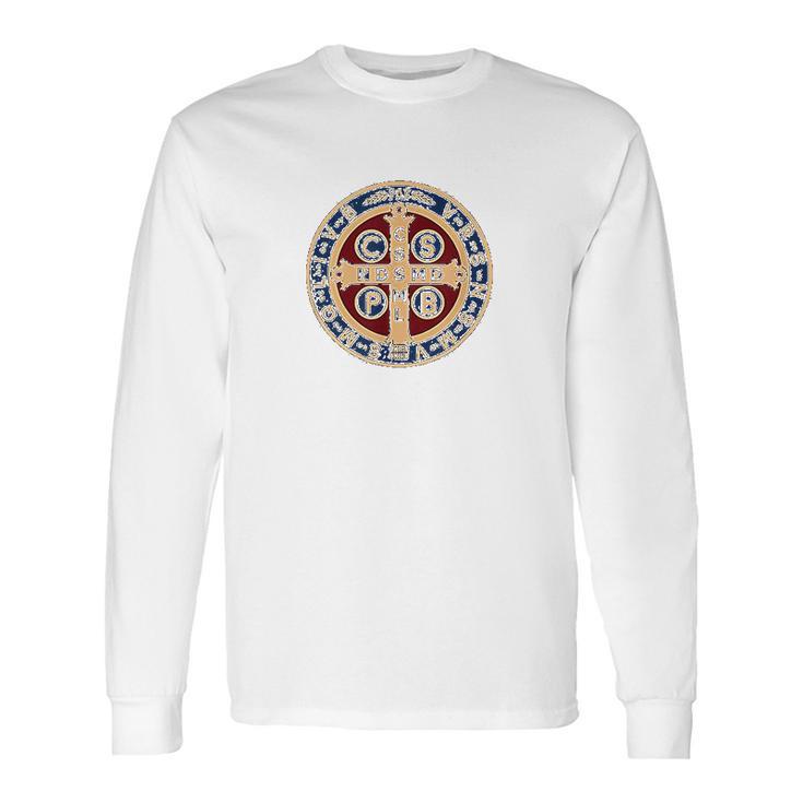 The Saint Benedict Medal Catholic Long Sleeve T-Shirt