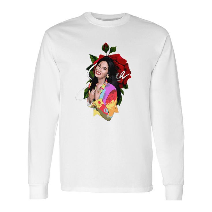 Selena Quintanilla Rose Long Sleeve T-Shirt