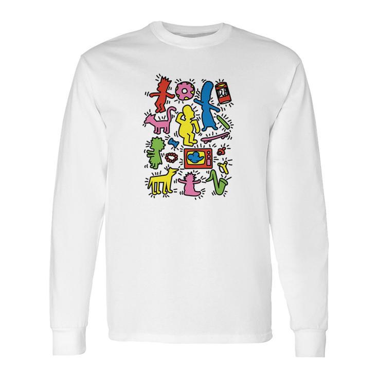 Simpsons X Keith Haring Long Sleeve T-Shirt