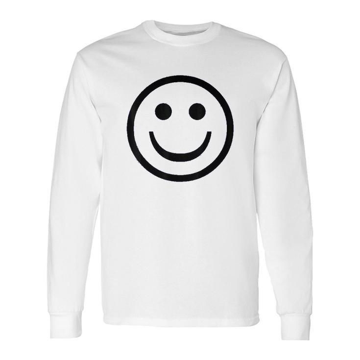 Smiley Face Cute Positive Happy Smile Face Long Sleeve T-Shirt