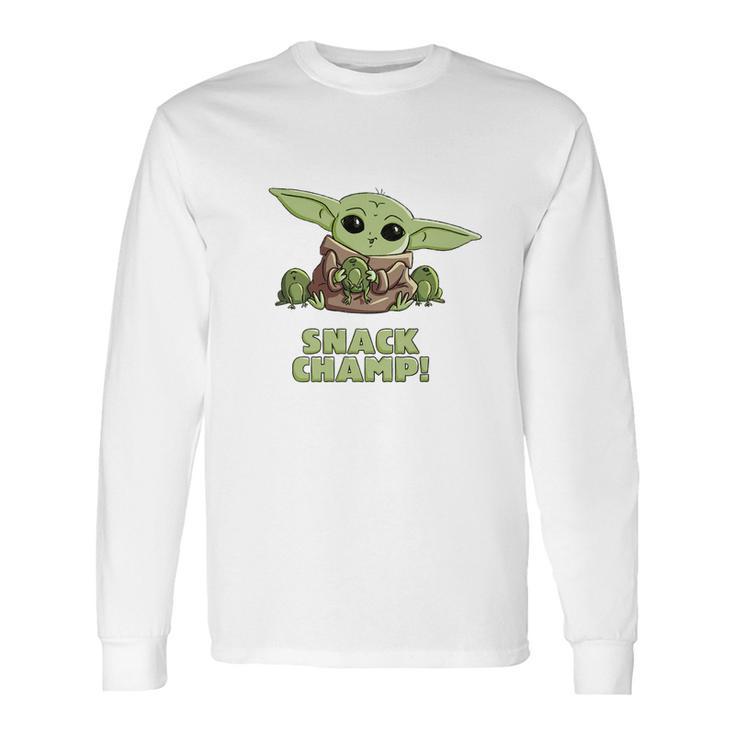 Star Wars The Mandalorian The Child Snack Champ Long Sleeve T-Shirt