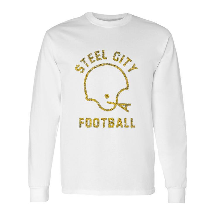 The Steel City Vintage Pittsburgh Football Long Sleeve T-Shirt