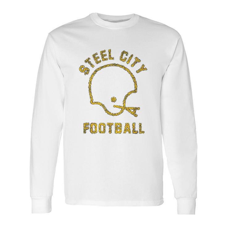 The Steel City Vintage Pittsburgh Football Long Sleeve T-Shirt