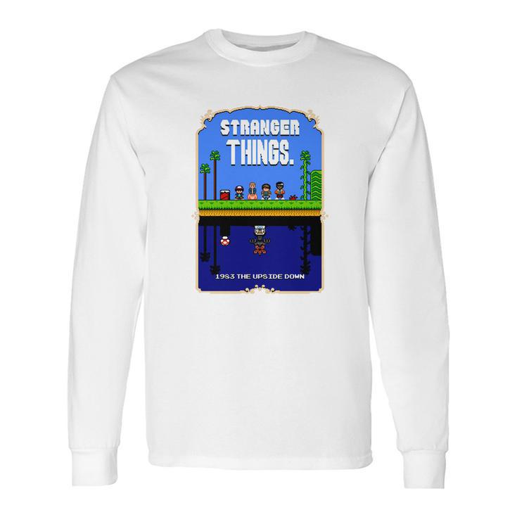 Stranger Things Mario Bros 2 Pixel Art Mashup T-Shirt Long Sleeve T-Shirt