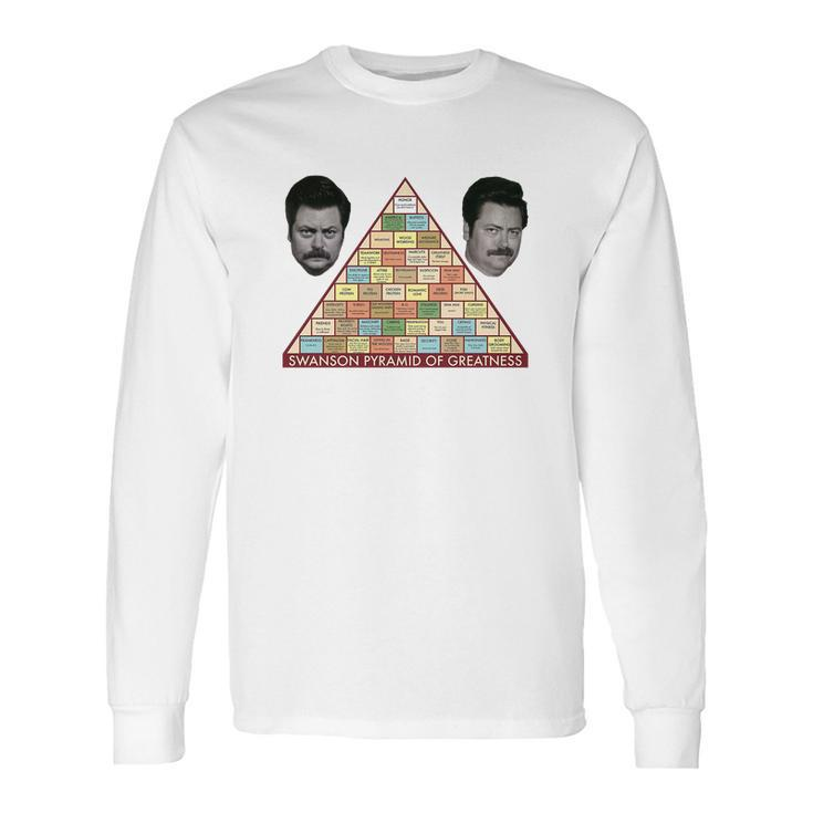 Swanson Pyramid Of Greatness Long Sleeve T-Shirt