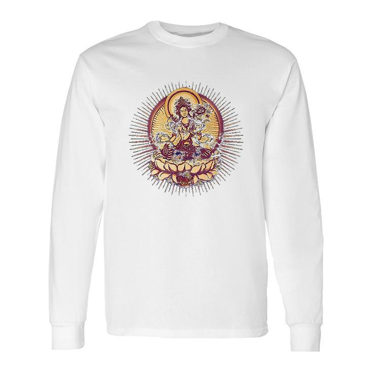 Tara Tibet Buddhismus Lotus Long Sleeve T-Shirt